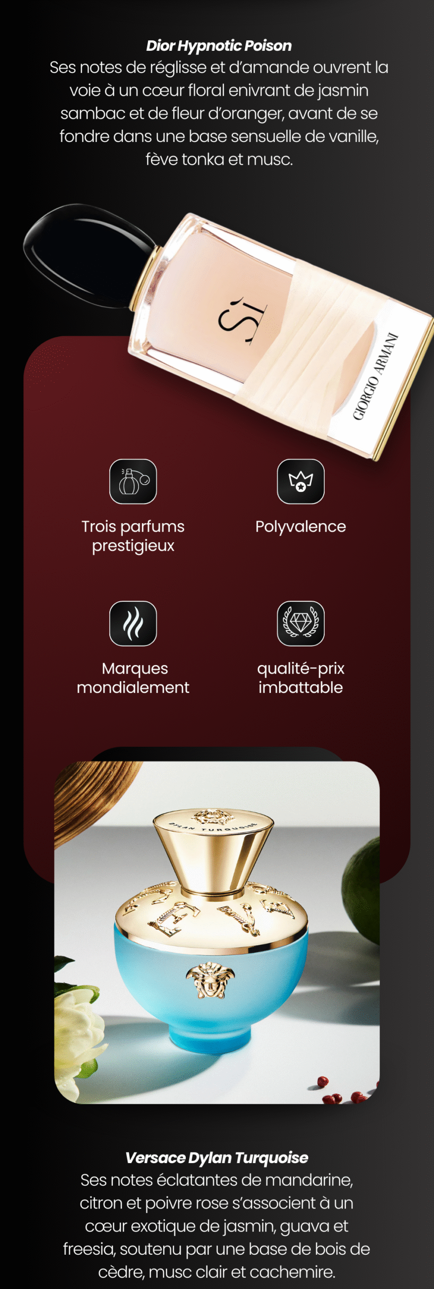 Dior Hypnotic Poison, Giorgio Armani SÌ et Versace DYLAN Turquoise 12 1 LP DIOR HYPNOTIC VICENTE03 scaled